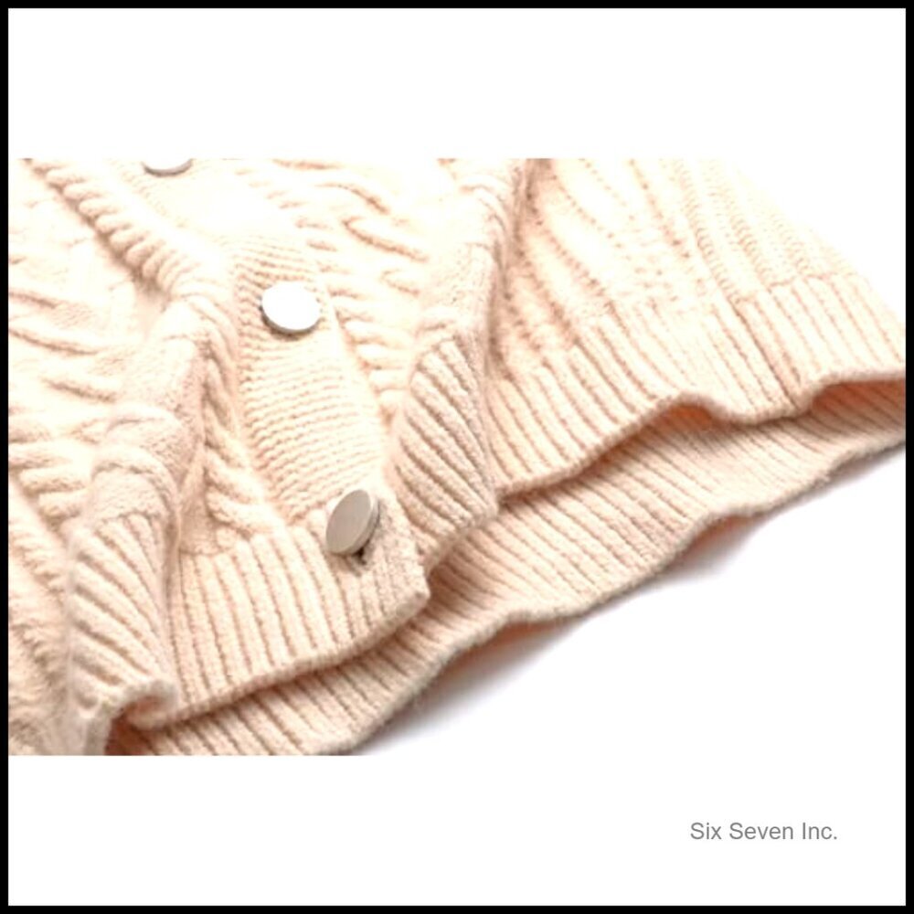 Chunky Knit Cardigan Lapel Collar Oversized Coatigan Sweater Jacket Winter - Picture 6 of 6